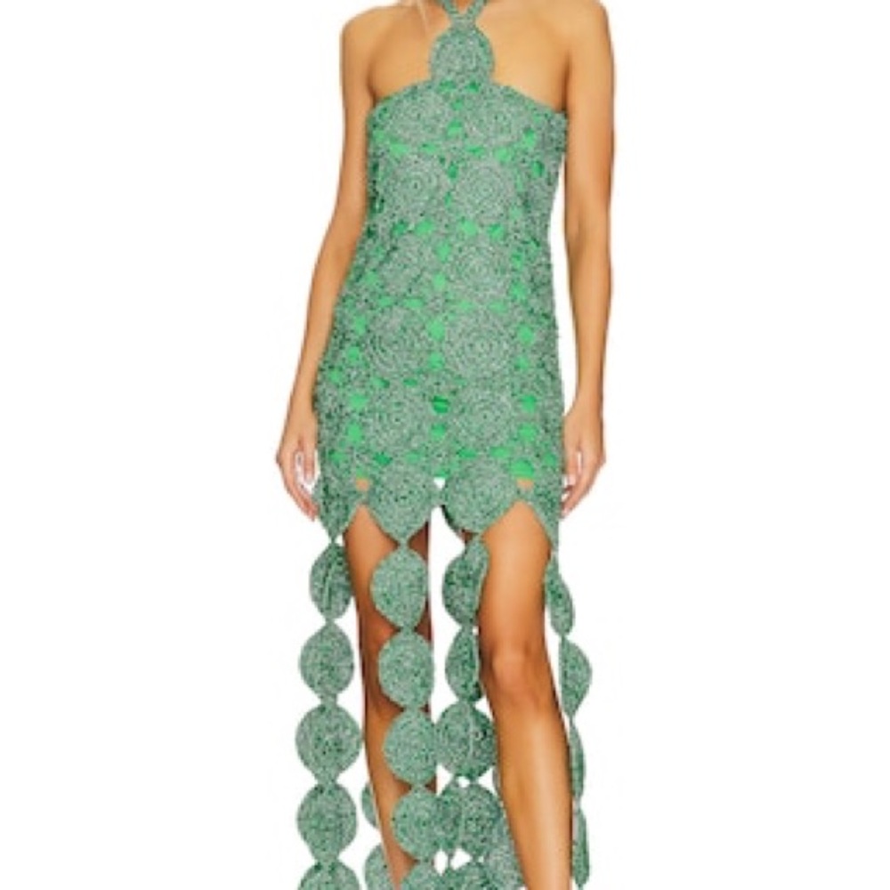 Simon Miller Elegant Green Cocktail Dress